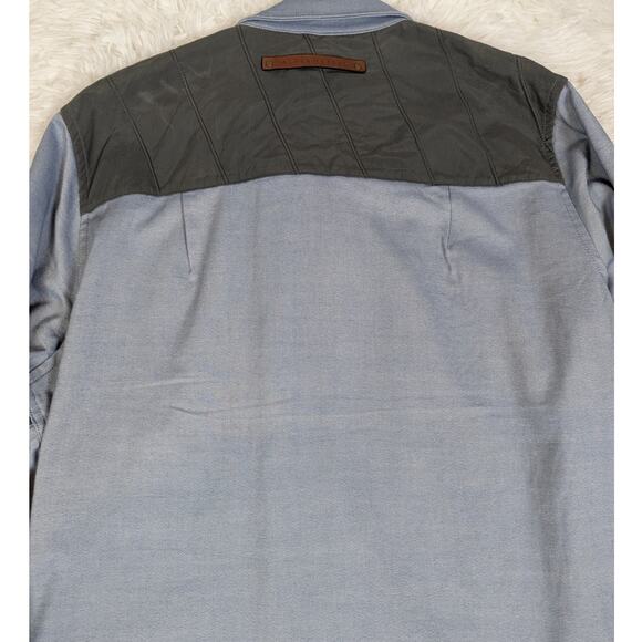 Alps & Meters Merino Wool Cotton Utility Shirt Blue Gray XXL Outdoor Workwear - Picture 14 of 16